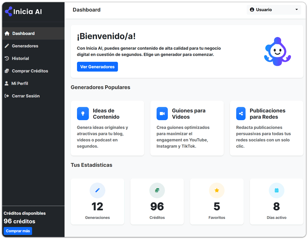 Inicia AI Dashboard